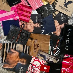 Lot of vintage shopping bags